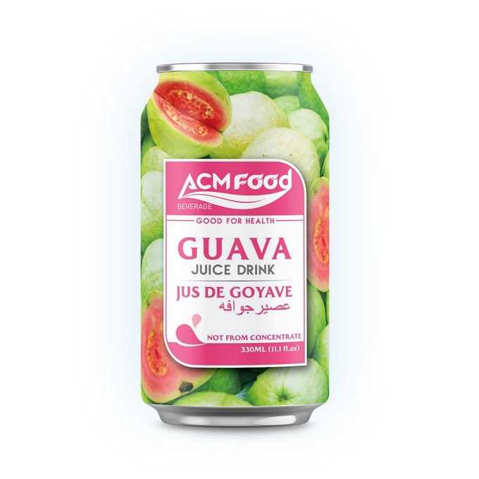 Soft Drink Premium Quality 330ml ACM Guava juice NFC from Vietnam Supplier Good Choice for Health Top Selling
