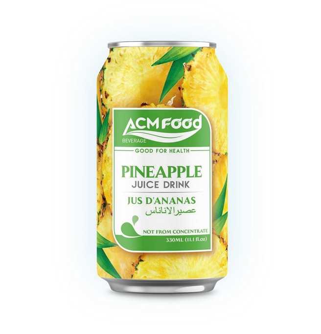 Soft Drink Premium Quality 330ml ACM Pineapple Juice NFC from Vietnam Supplier Good Choice  Top Selling